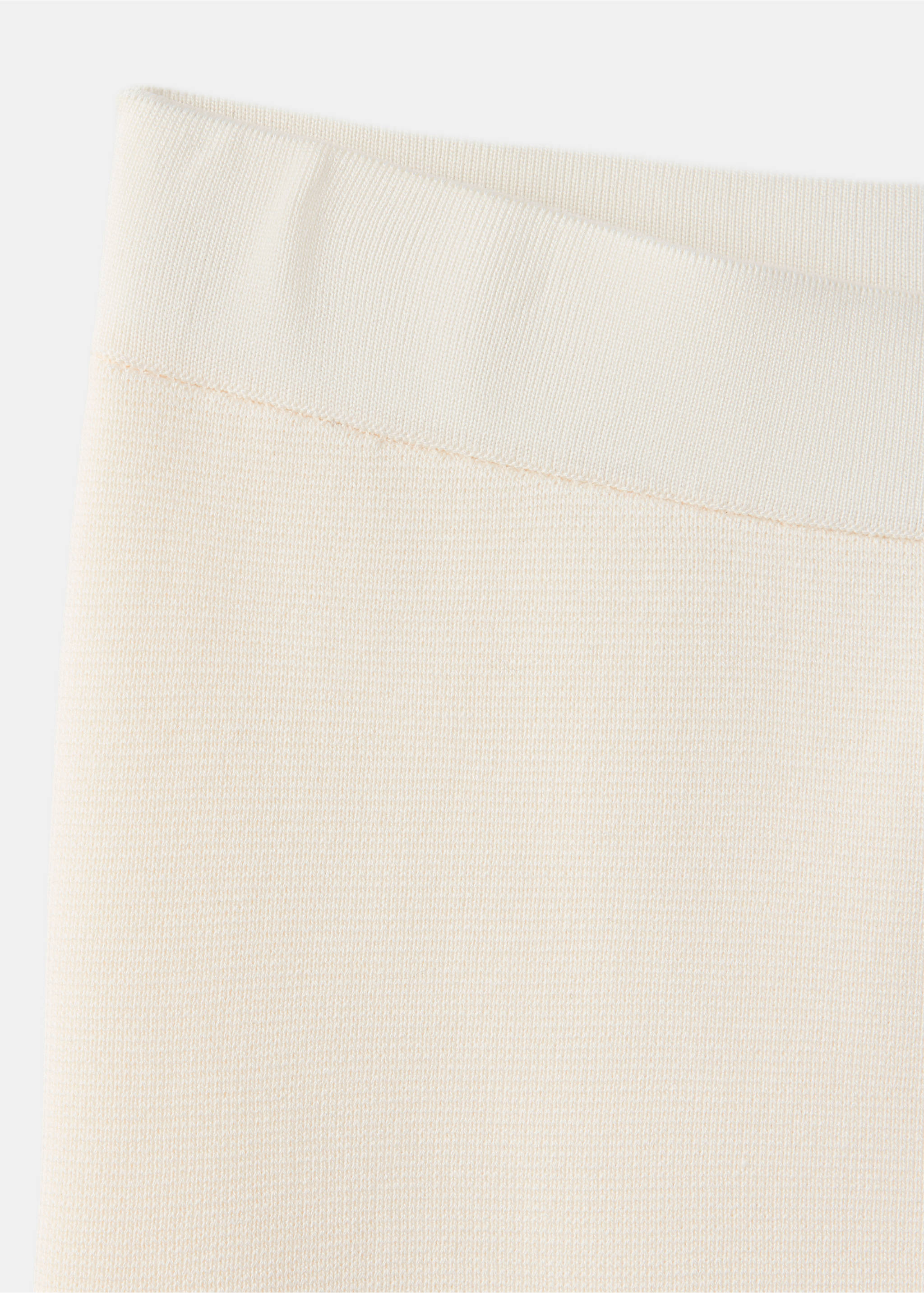 Fine-knit straight-fit trousers - Details of the article 8, Ecru. Ref: 37095878-00.