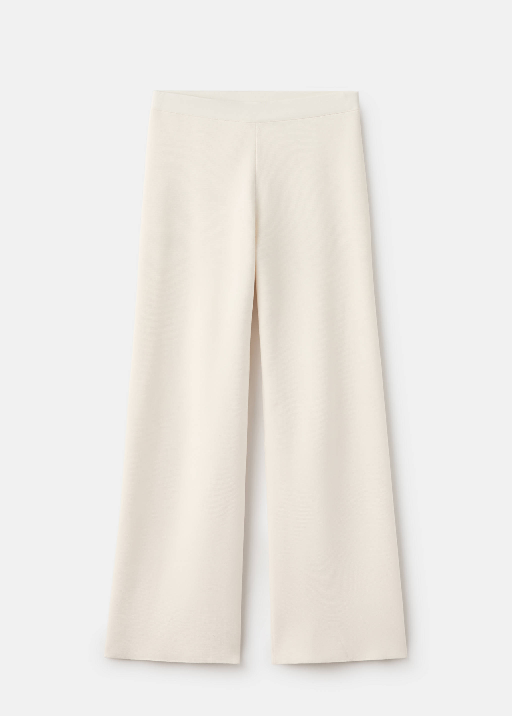 Fine-knit straight-fit trousers - Article without model