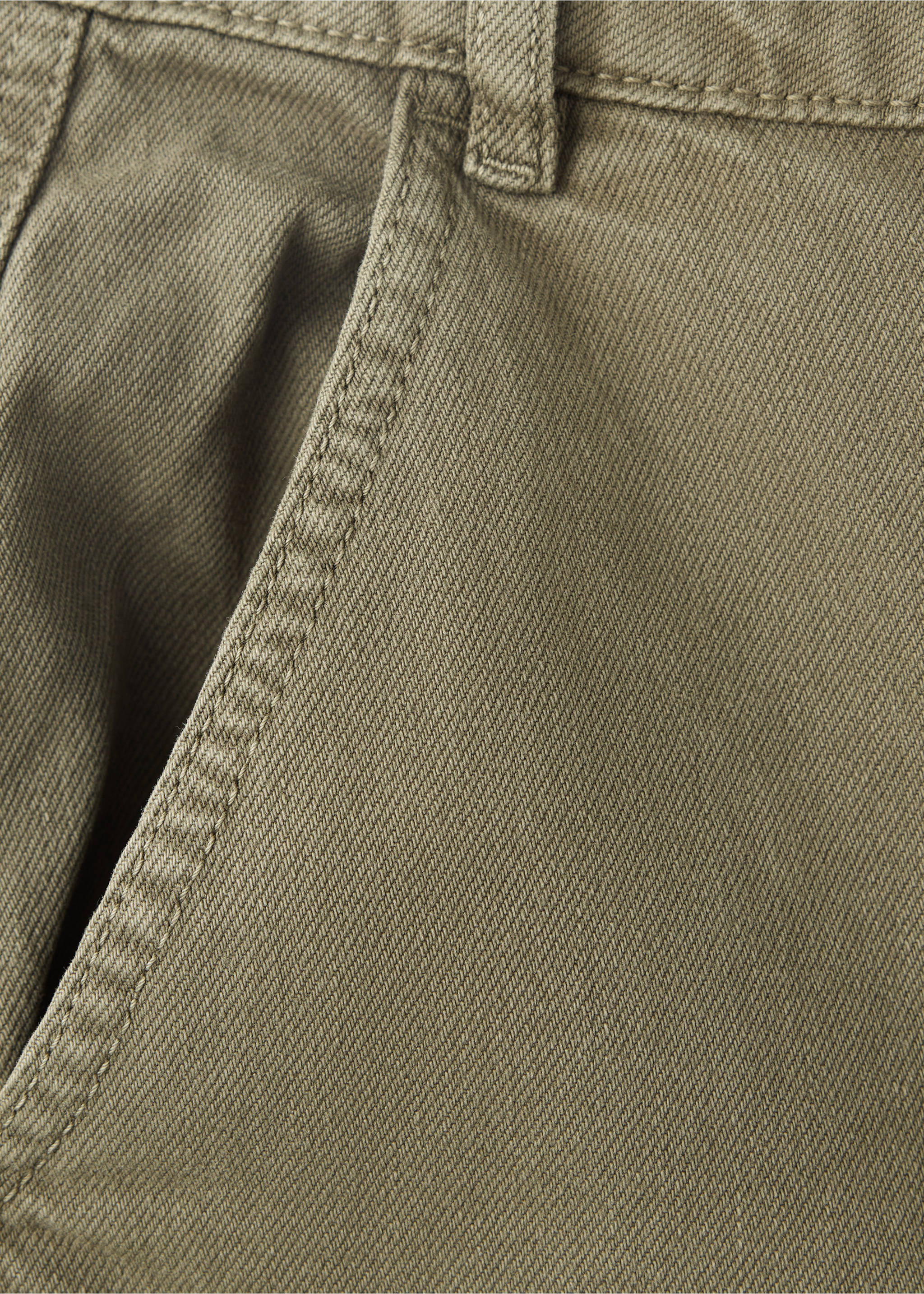 Jeans cargo tiro medio - Detalle del artículo 0, Khaki. Ref: 37095880-00.