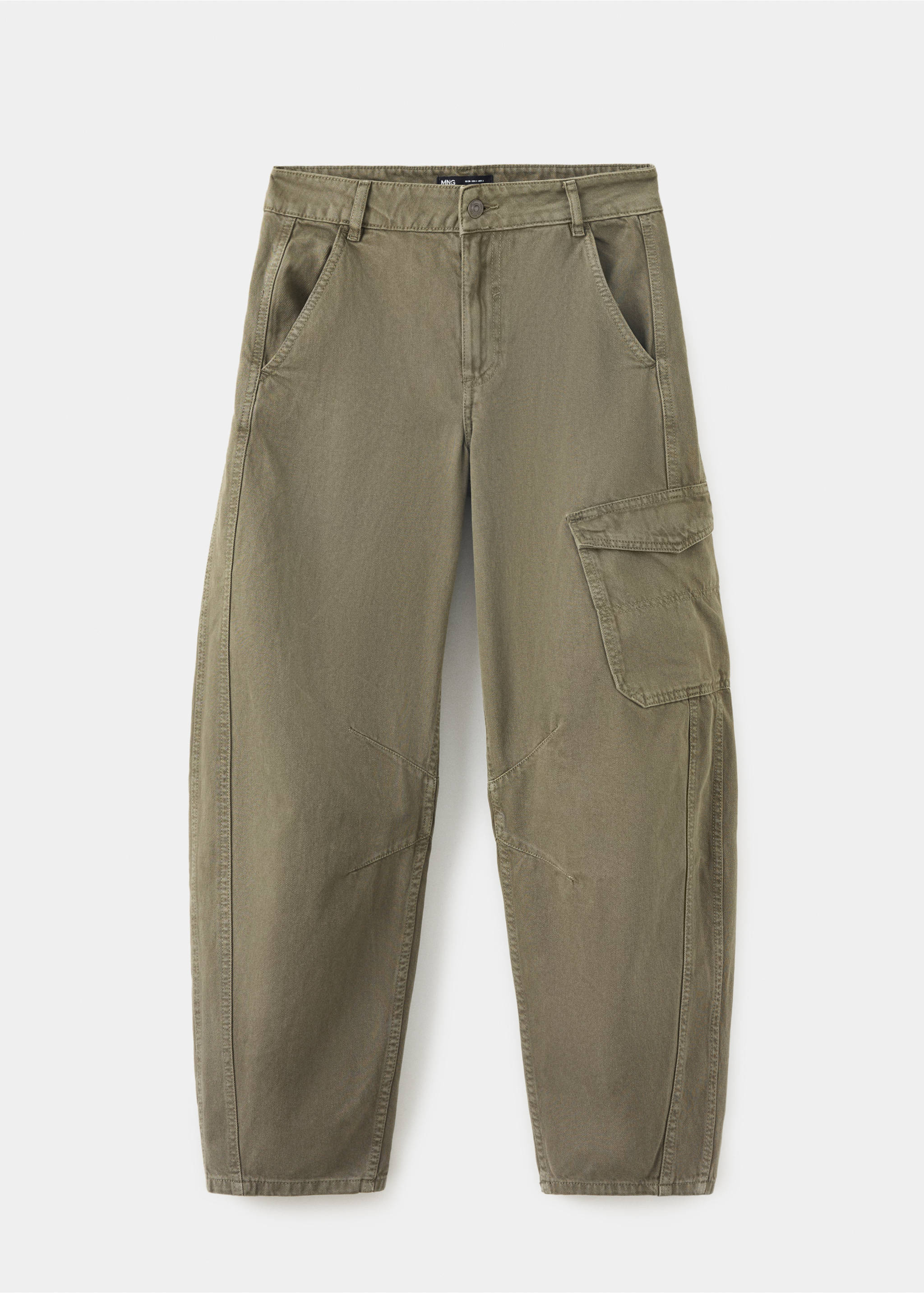 Jeans cargo tiro medio - Artículo sin modelo, Khaki. Ref: 37095880-00.
