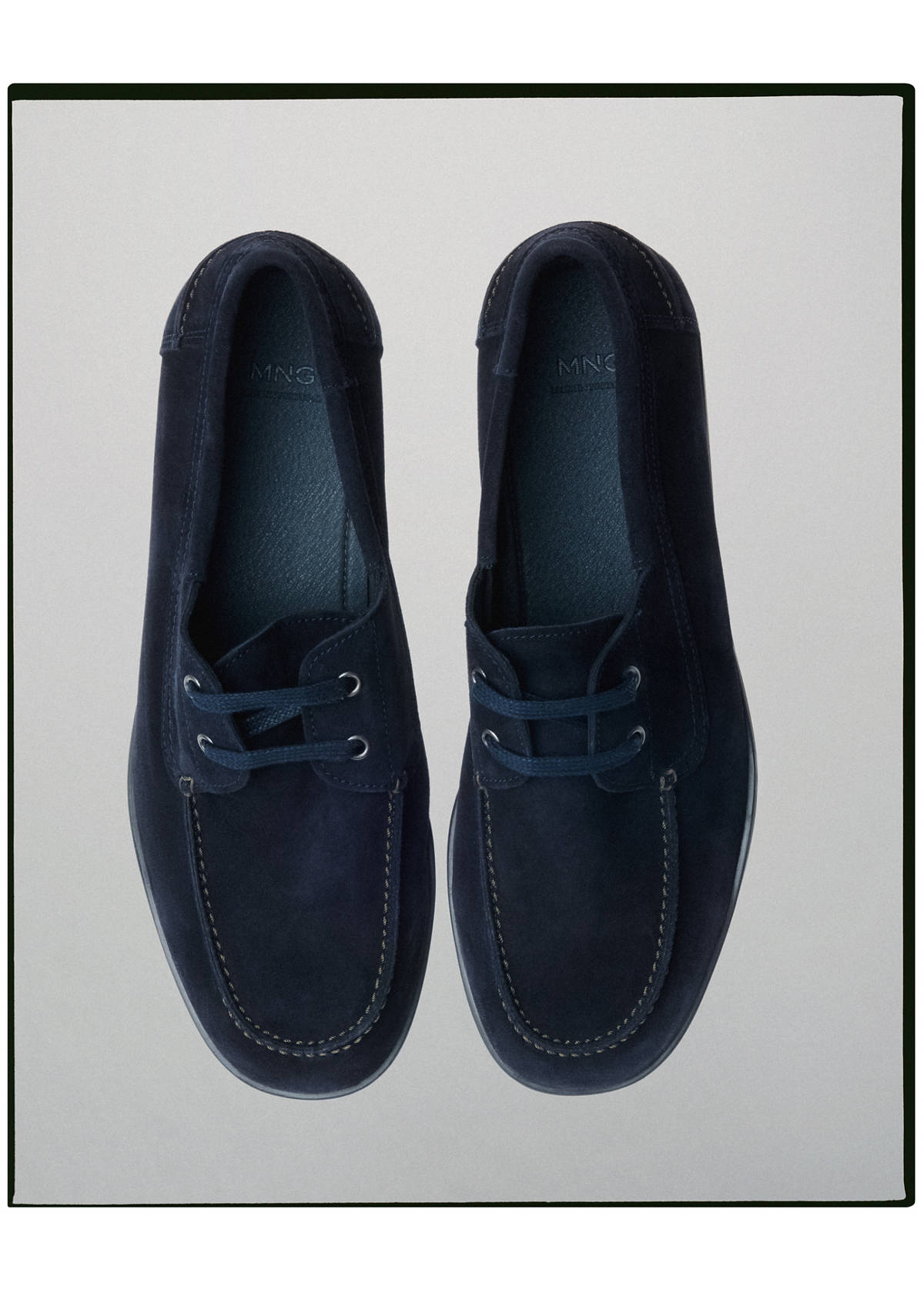 Leather nautical shoes — Indigo Blue