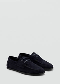 Leather nautical shoes — Indigo Blue 2