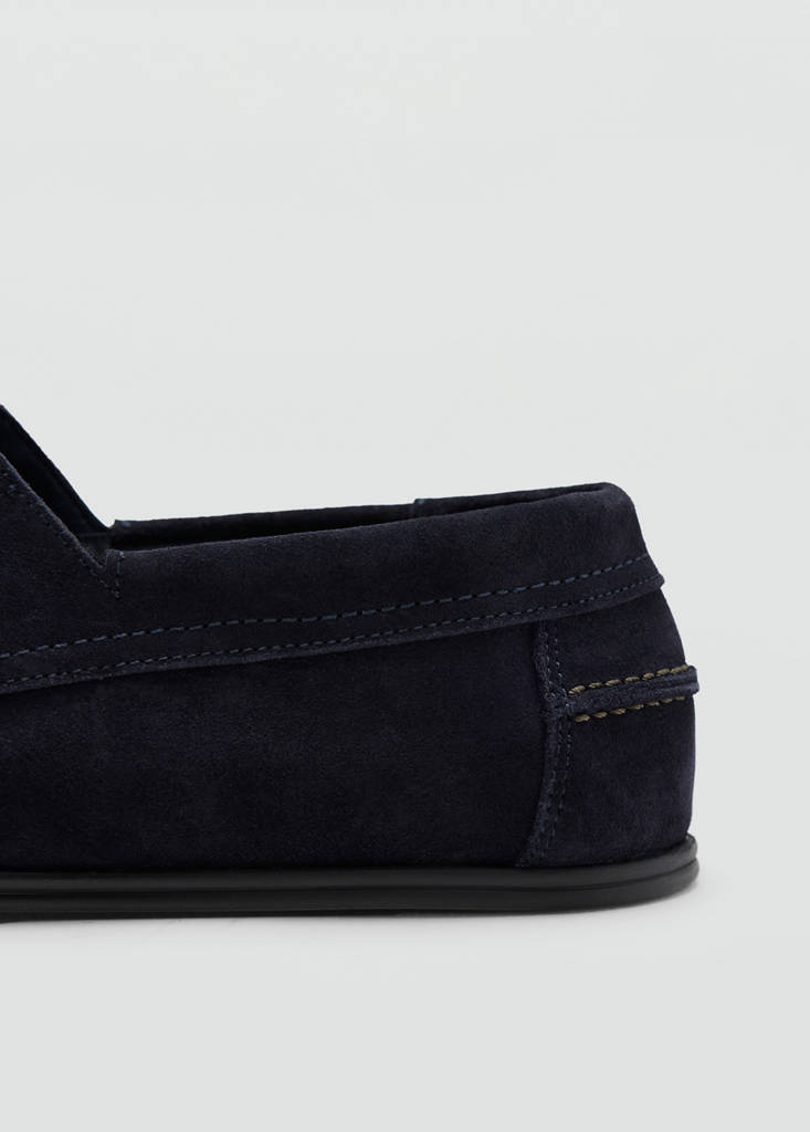 Leather nautical shoes — Indigo Blue