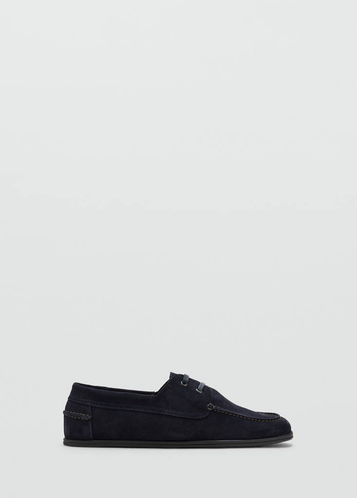 Leather nautical shoes — Indigo Blue