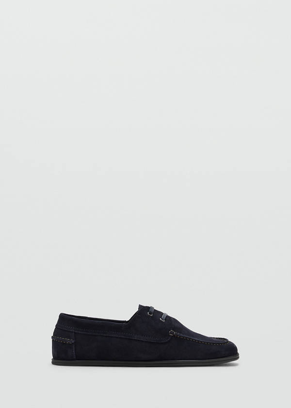 Leather nautical shoes — Indigo Blue