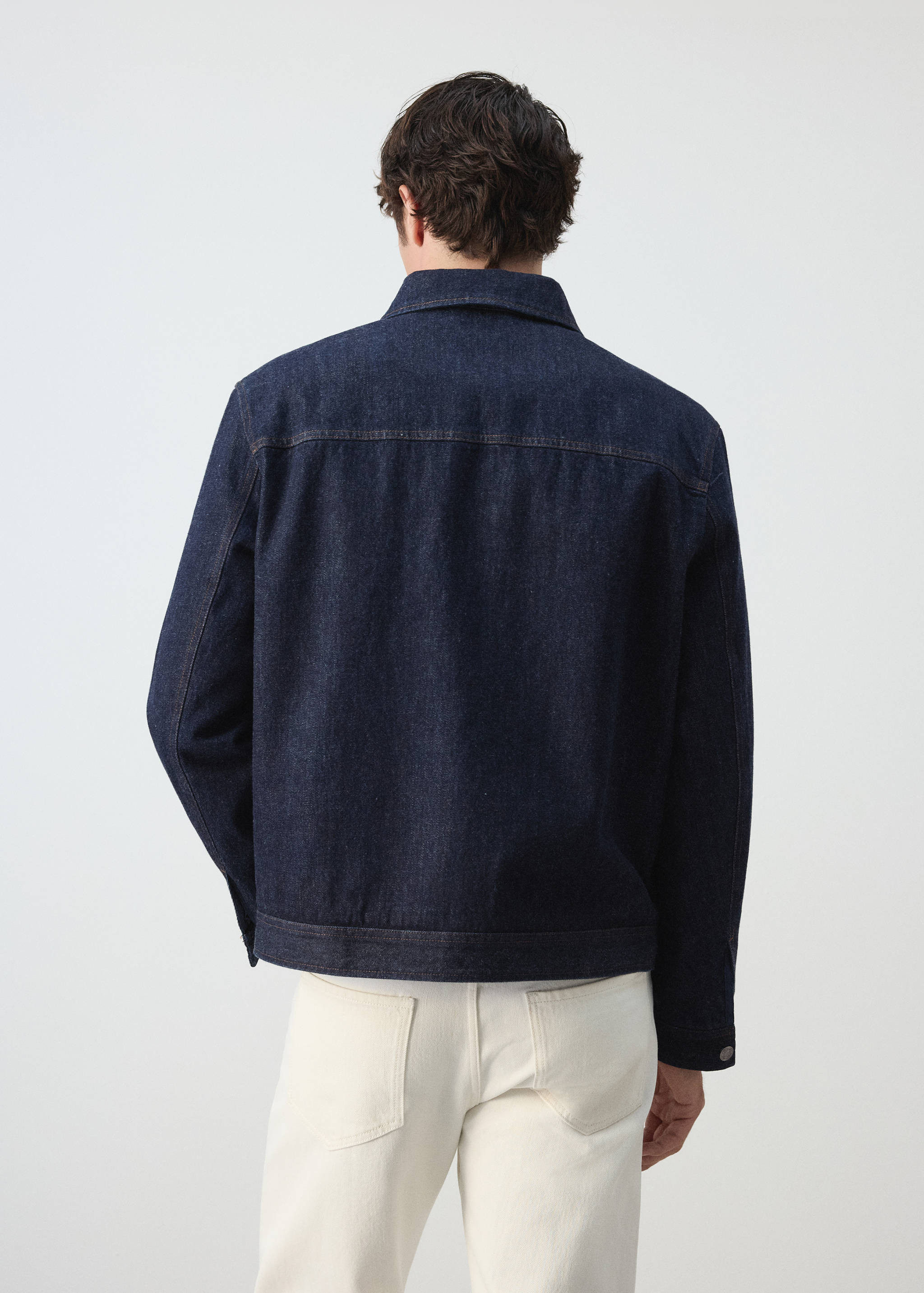 Veste en denim avec fermeture éclair - Verso de l’article