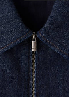 Denim jacket with zipper — Open Blue 10