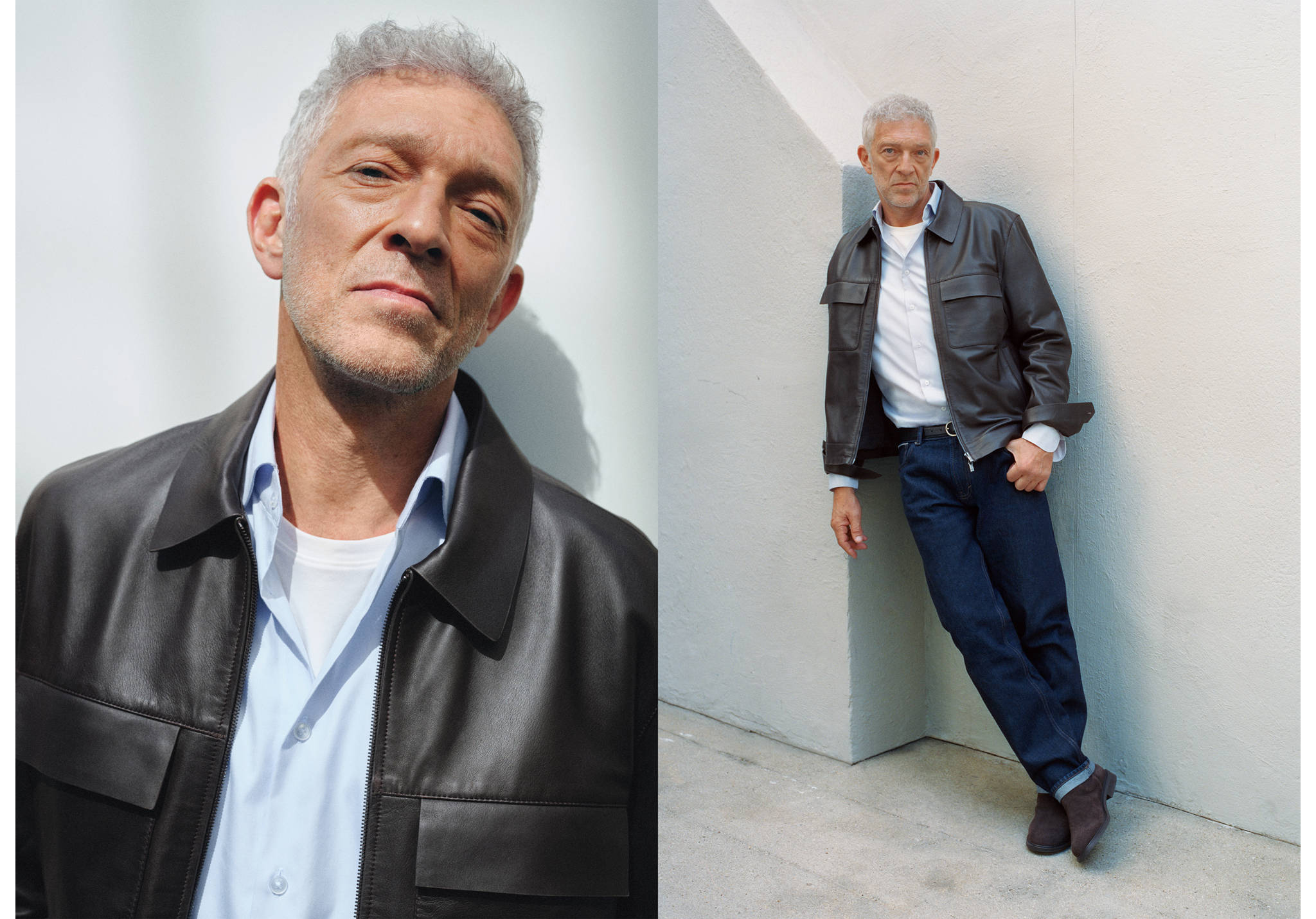 100% leather jacket with pockets - Panoramic plane