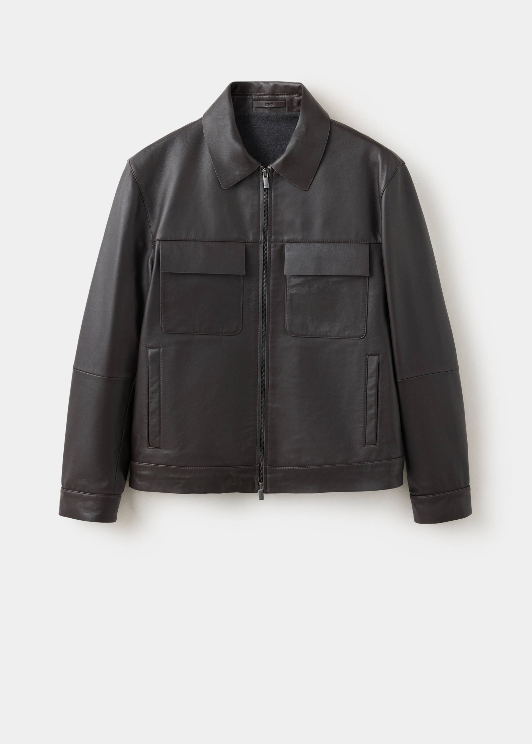 Blouson 100 % cuir poches - Article sans modèle