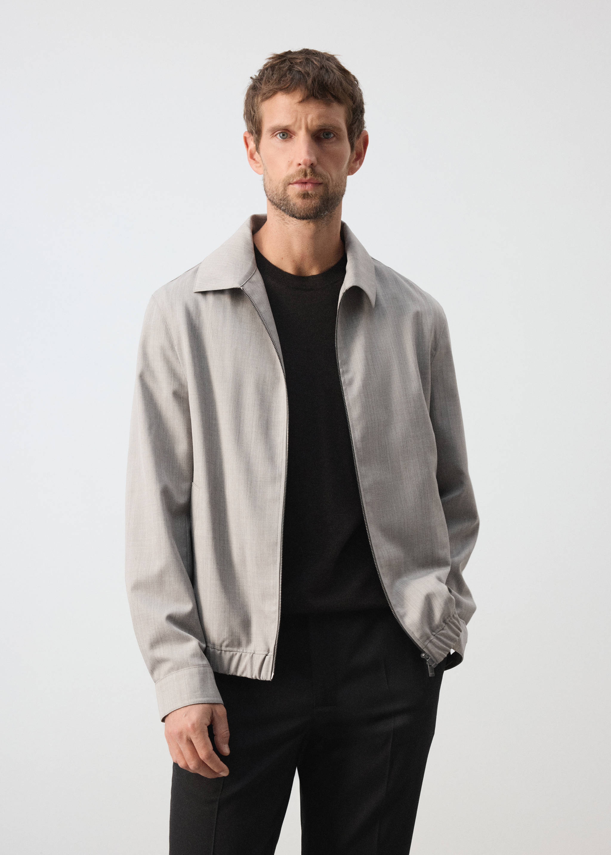 Wool-blend bomber jacket - Medium plane