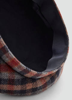 Wool-blend checked beret — Blue 4