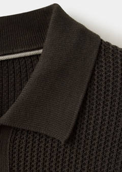 Ribbed knitted cardigan — Chocolate 8