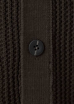 Ribbed knitted cardigan — Chocolate 9
