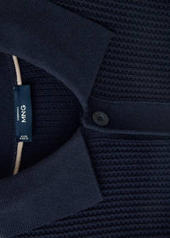 Ribbed knitted cardigan — Navy 10