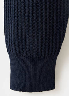 Ribbed knitted cardigan — Navy 11