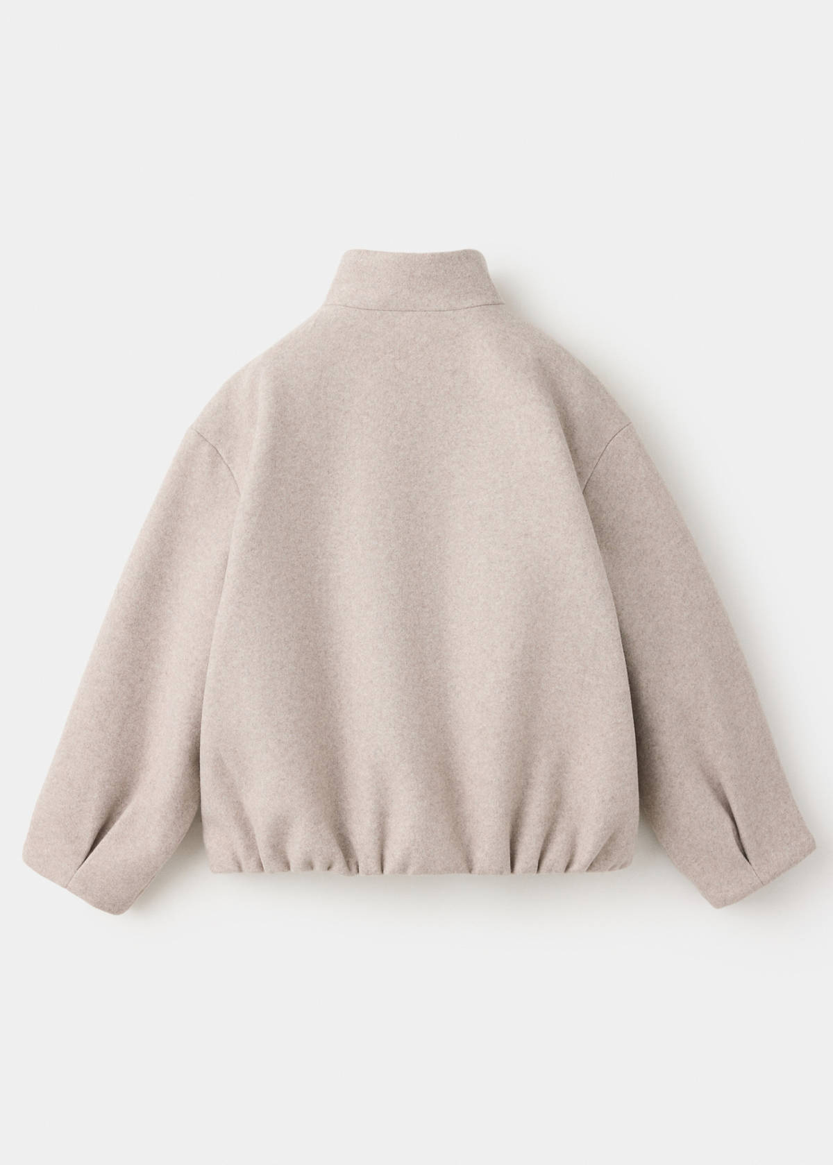 Wool bomber jacket — Sand