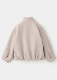 Wool bomber jacket — Sand 3