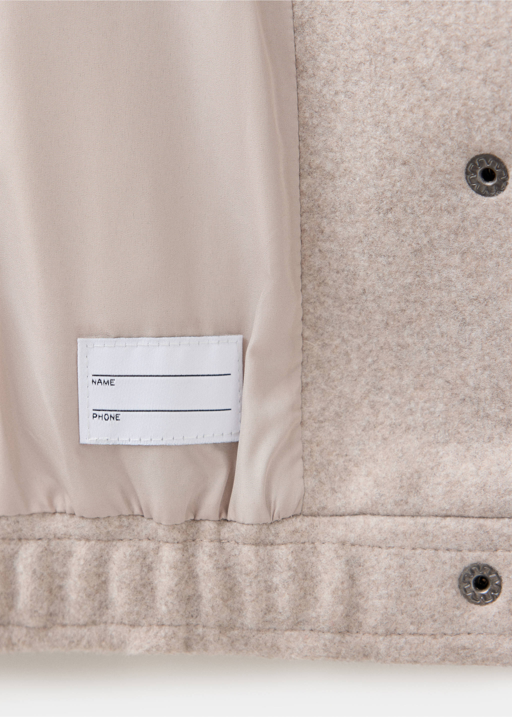 Chaqueta bomber paño - Detalle del artículo 0, Arena. Ref: 37095982-00.