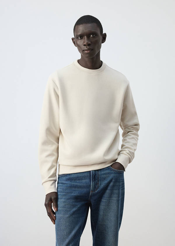 Cotton-blend regular-fit sweatshirt — Off White
