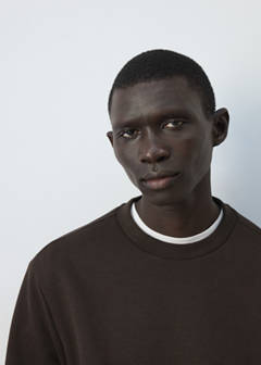 Cotton-blend regular-fit sweatshirt — Brown 4
