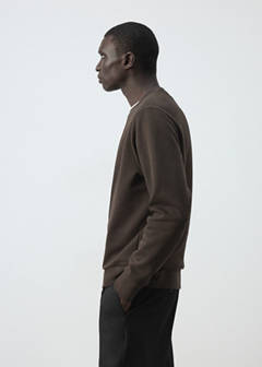 Cotton-blend regular-fit sweatshirt — Brown 5