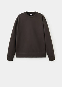 Cotton-blend regular-fit sweatshirt — Brown 6