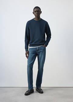Cotton-blend regular-fit sweatshirt — Night Blue 2