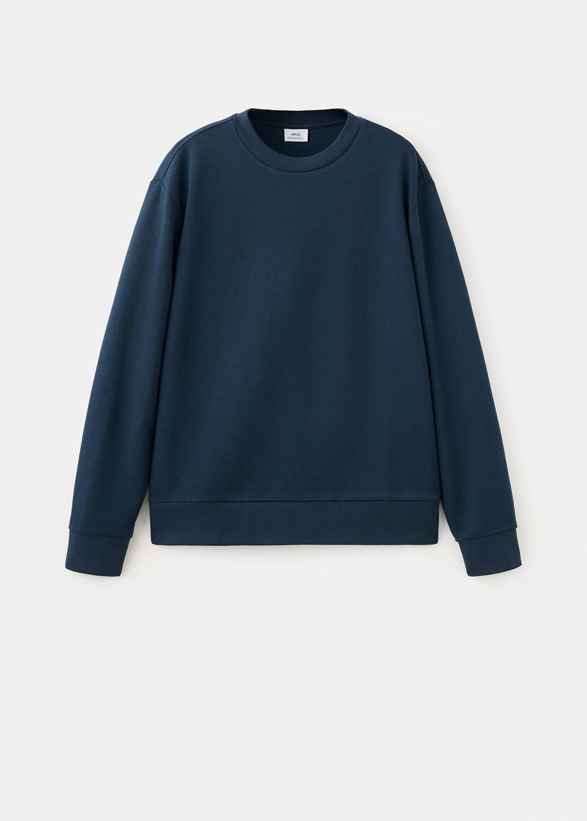 Cotton-blend regular-fit sweatshirt — Night Blue