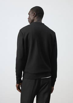 Cotton-blend regular-fit sweatshirt — Black 3