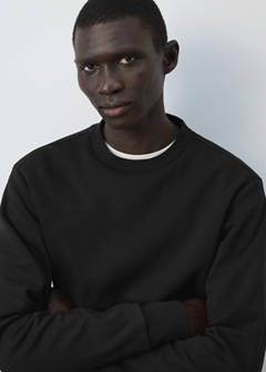 Cotton-blend regular-fit sweatshirt — Black 4