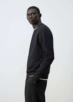 Cotton-blend regular-fit sweatshirt — Black 5