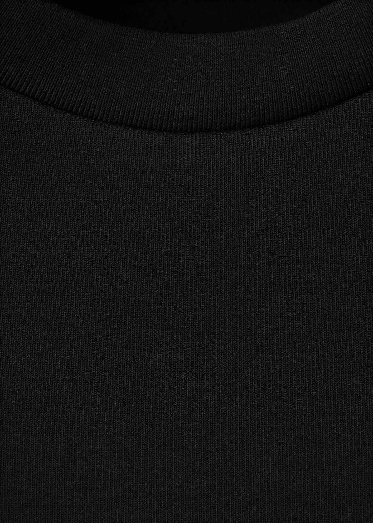 Cotton-blend regular-fit sweatshirt — Black