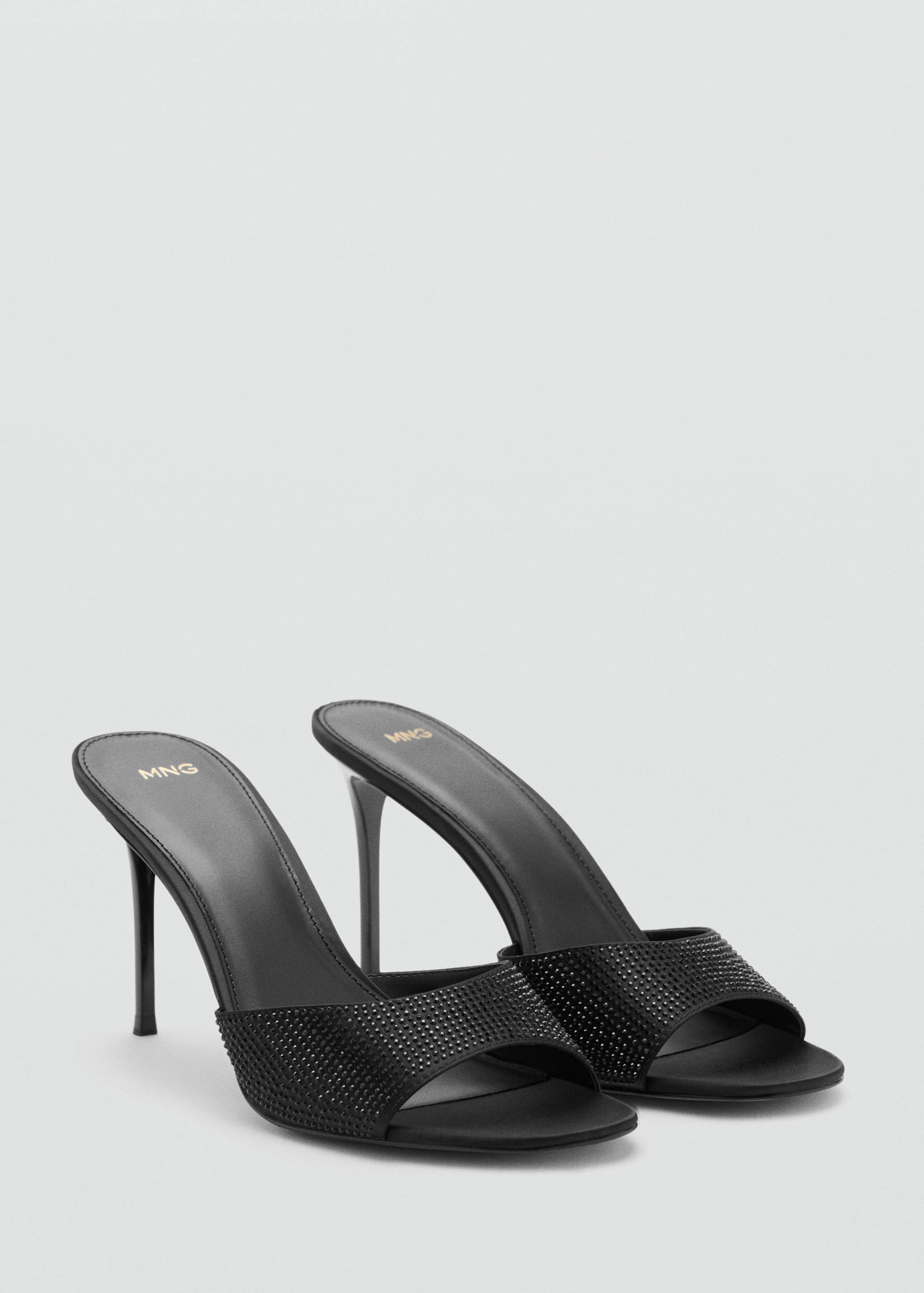 Glitter high-heeled sandals - Medium plane