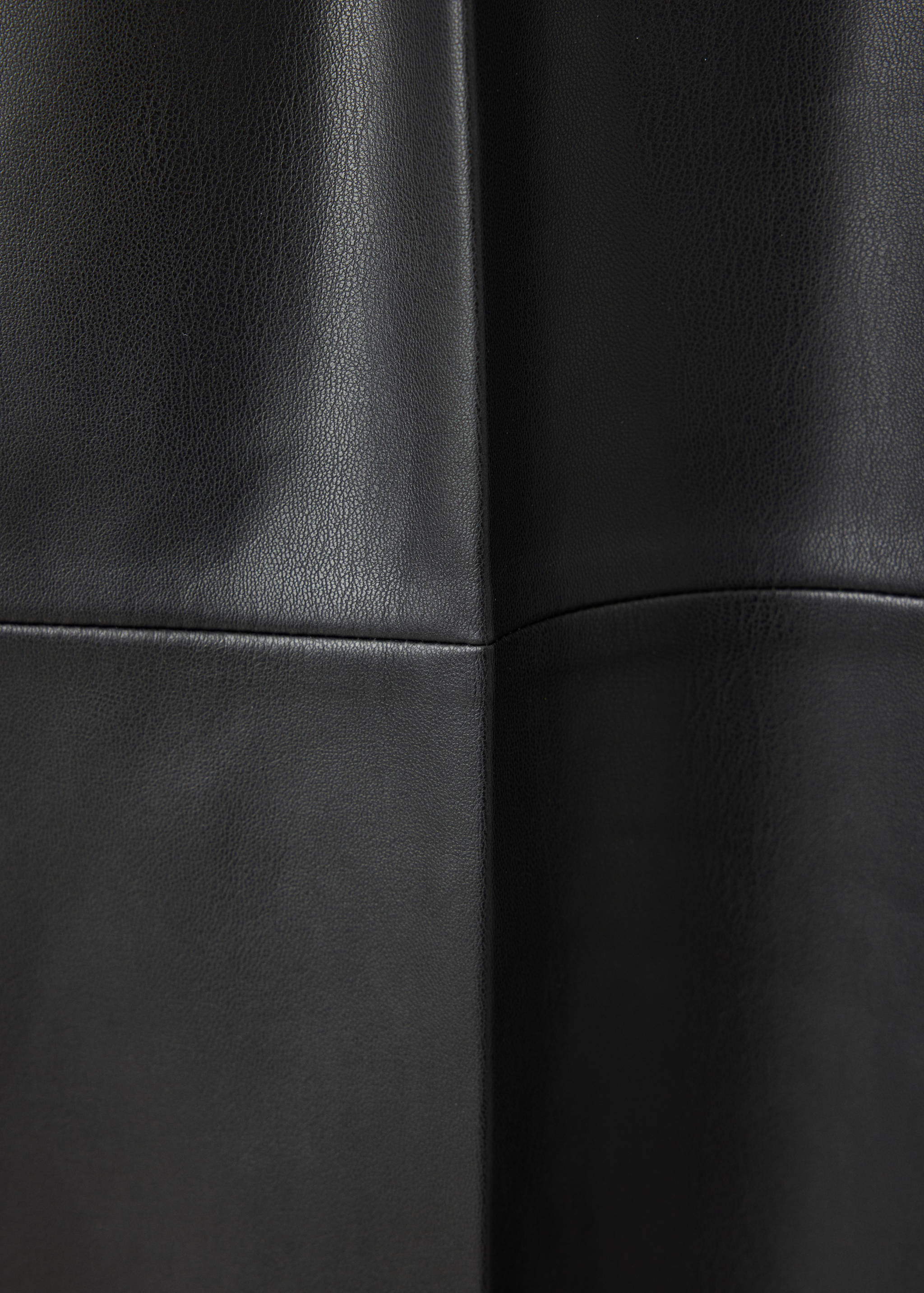 Wide leg faux-leather trousers - Details of the article 0