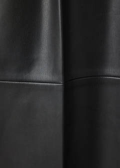 Wide leg faux-leather trousers — Black 7