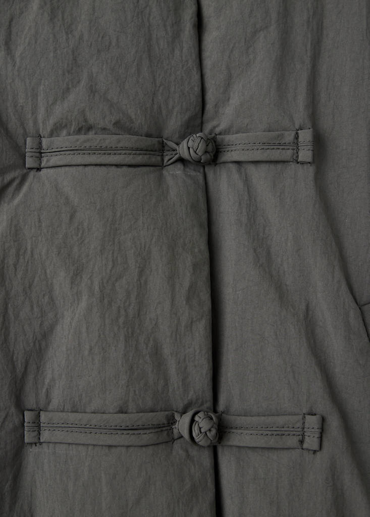 Padded anorak with toggle fastenings — Grey