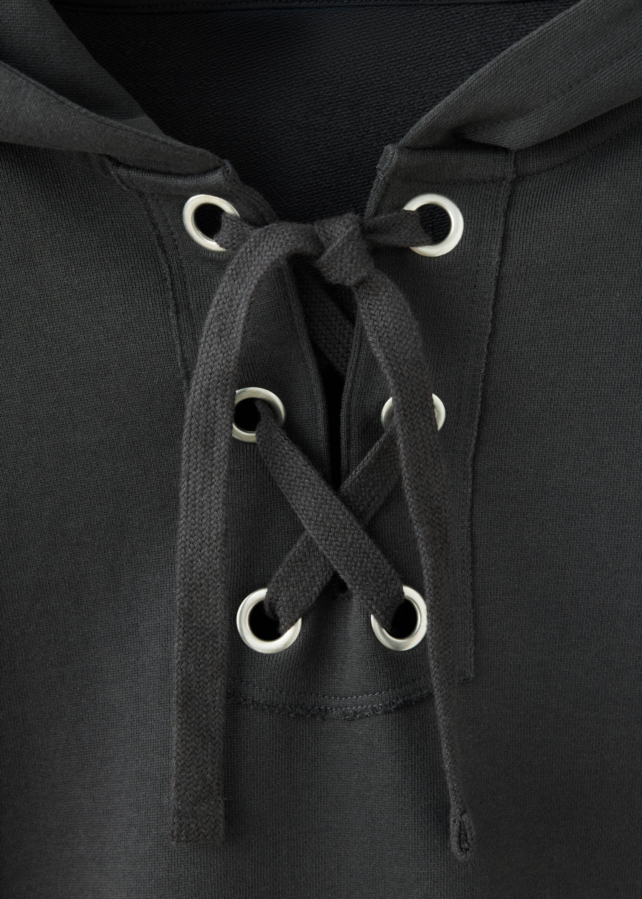 Hoodie with tie detail - Details of the article 8