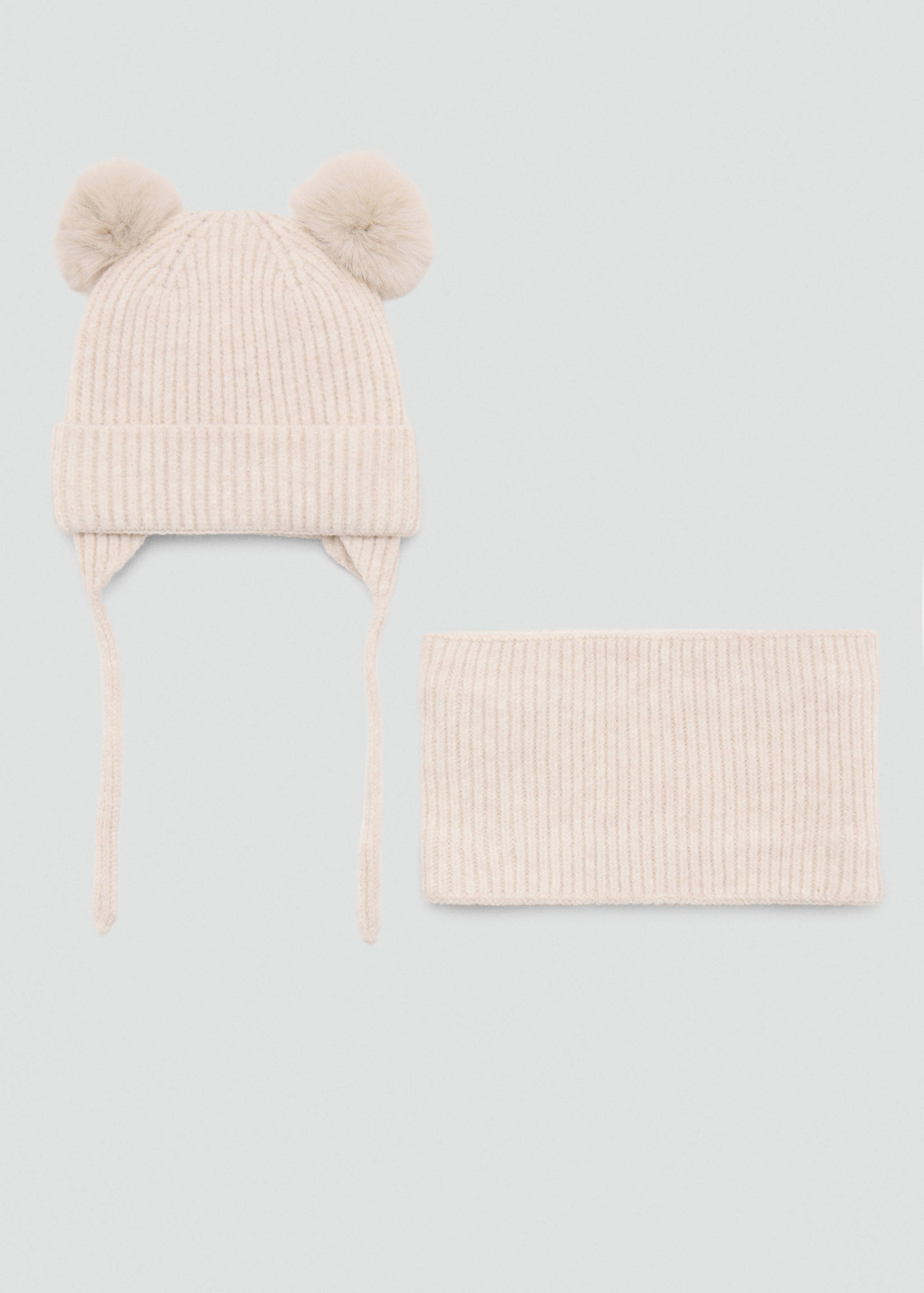 Gorro de punto doble pompón - Detalle del artículo 2