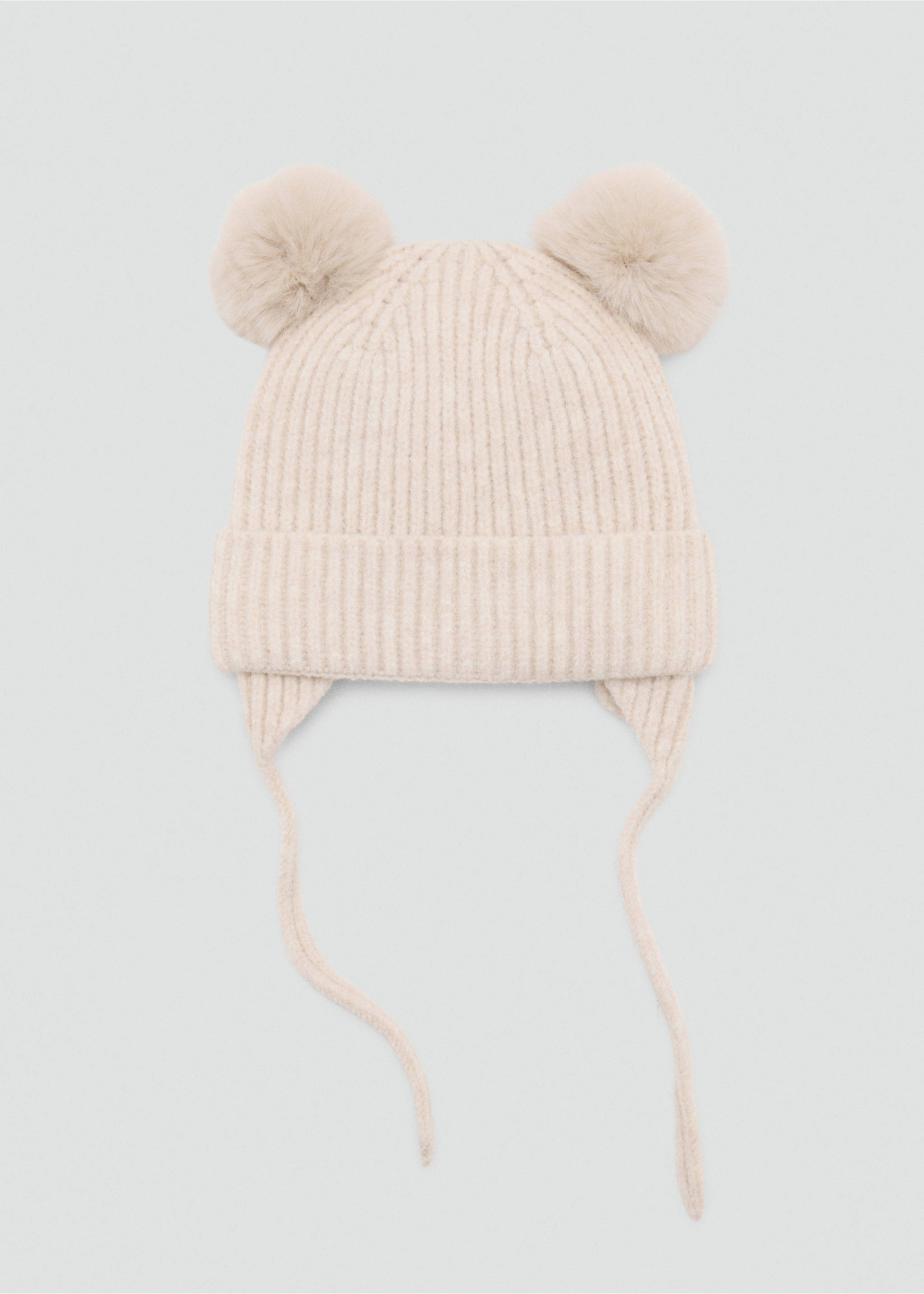 Gorro de punto doble pompón - Artículo sin modelo, Arena. Ref: 37095990-00.