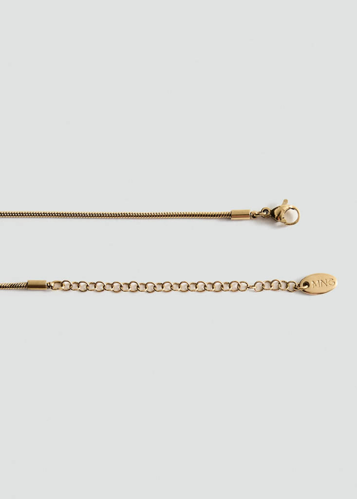 Stainless steel bead necklace — Gold