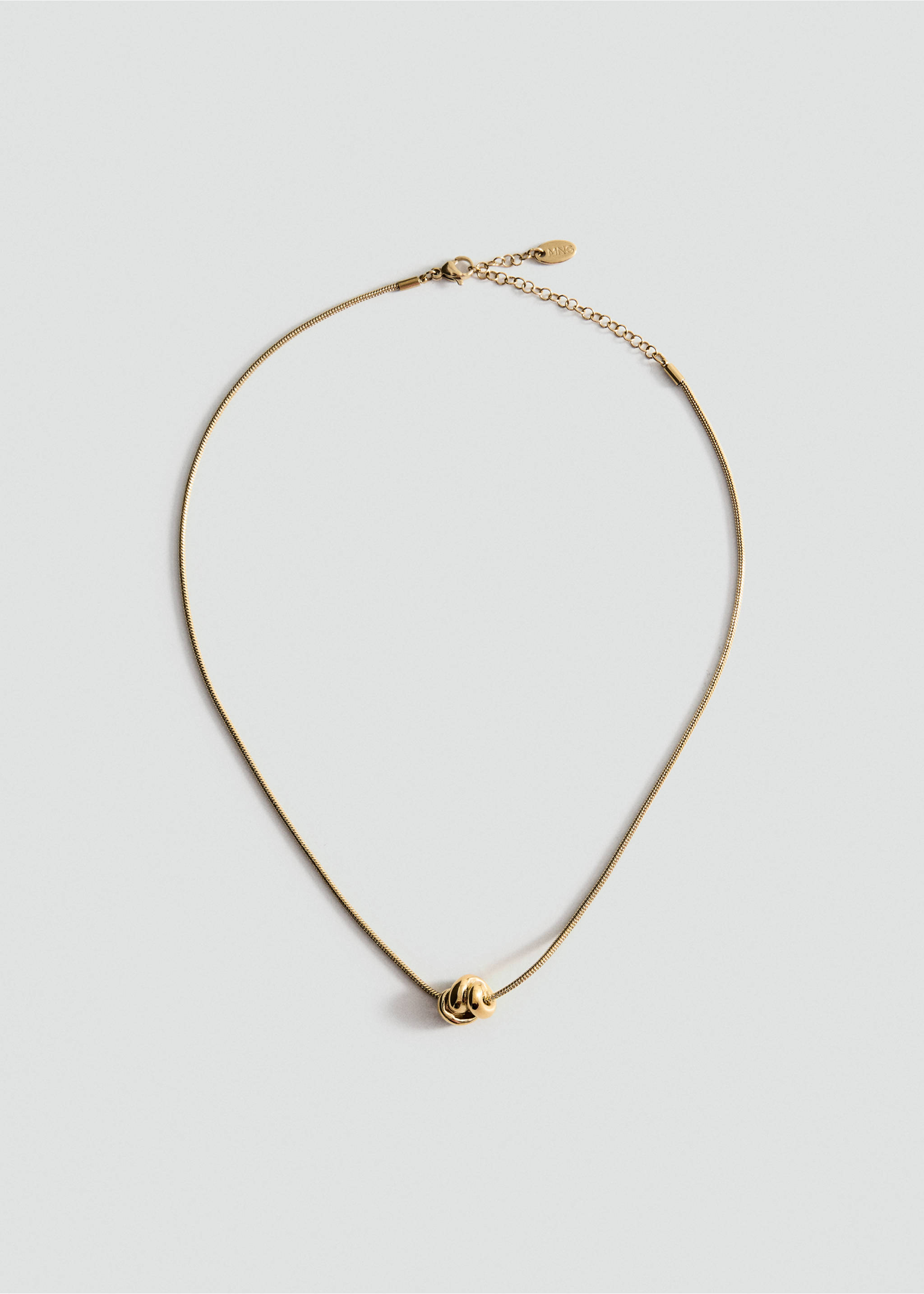 Stainless steel beaded necklace - Article without model, Gold. Ref: 37095991-00.