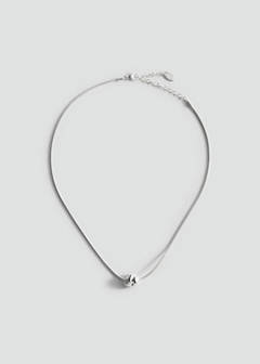 Stainless steel bead necklace — Silver 4