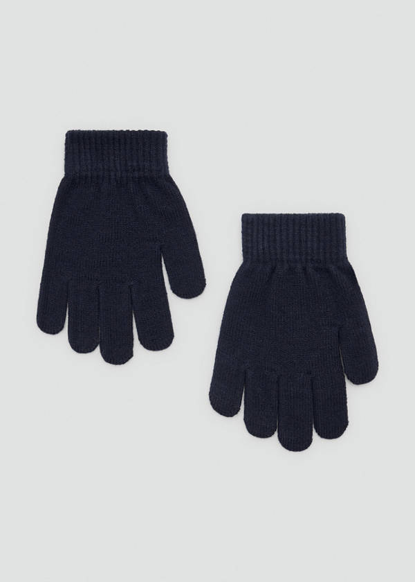 Knitted gloves — Navy