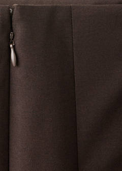 Pleated skirt with buckle details — Brown 8