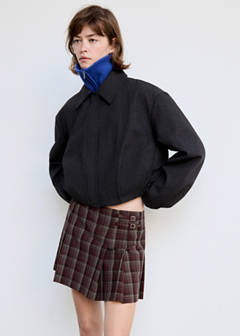 Pleated skirt with buckle details — Red 1