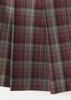 Pleated skirt with buckle details — Red 7