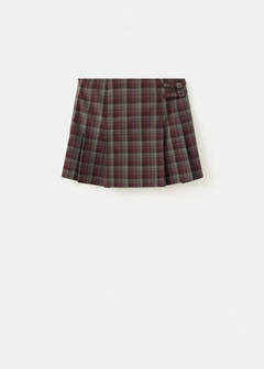 Pleated skirt with buckle details — Red 5