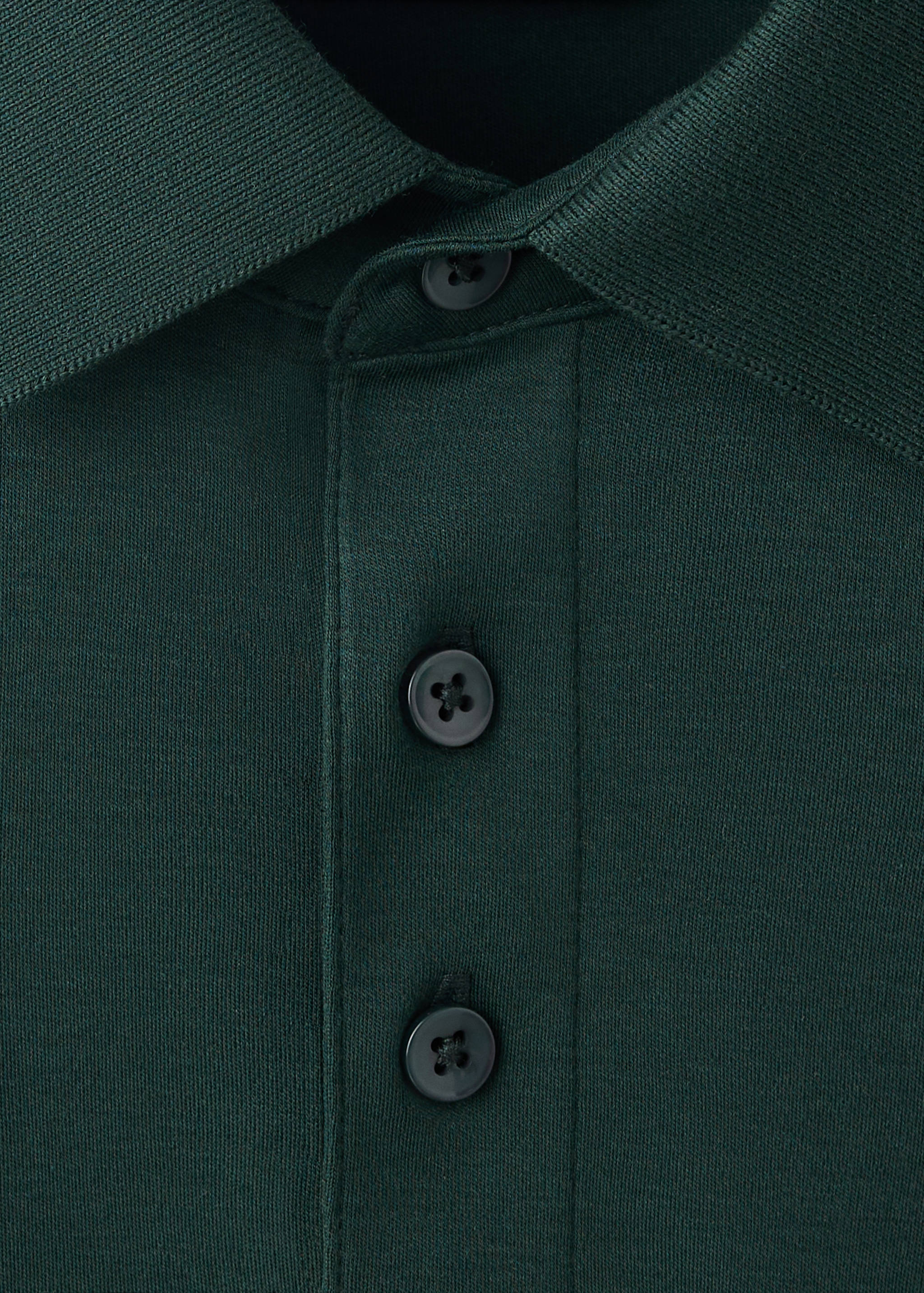 100% cotton polo shirt with contrasting detail - Details of the article 8