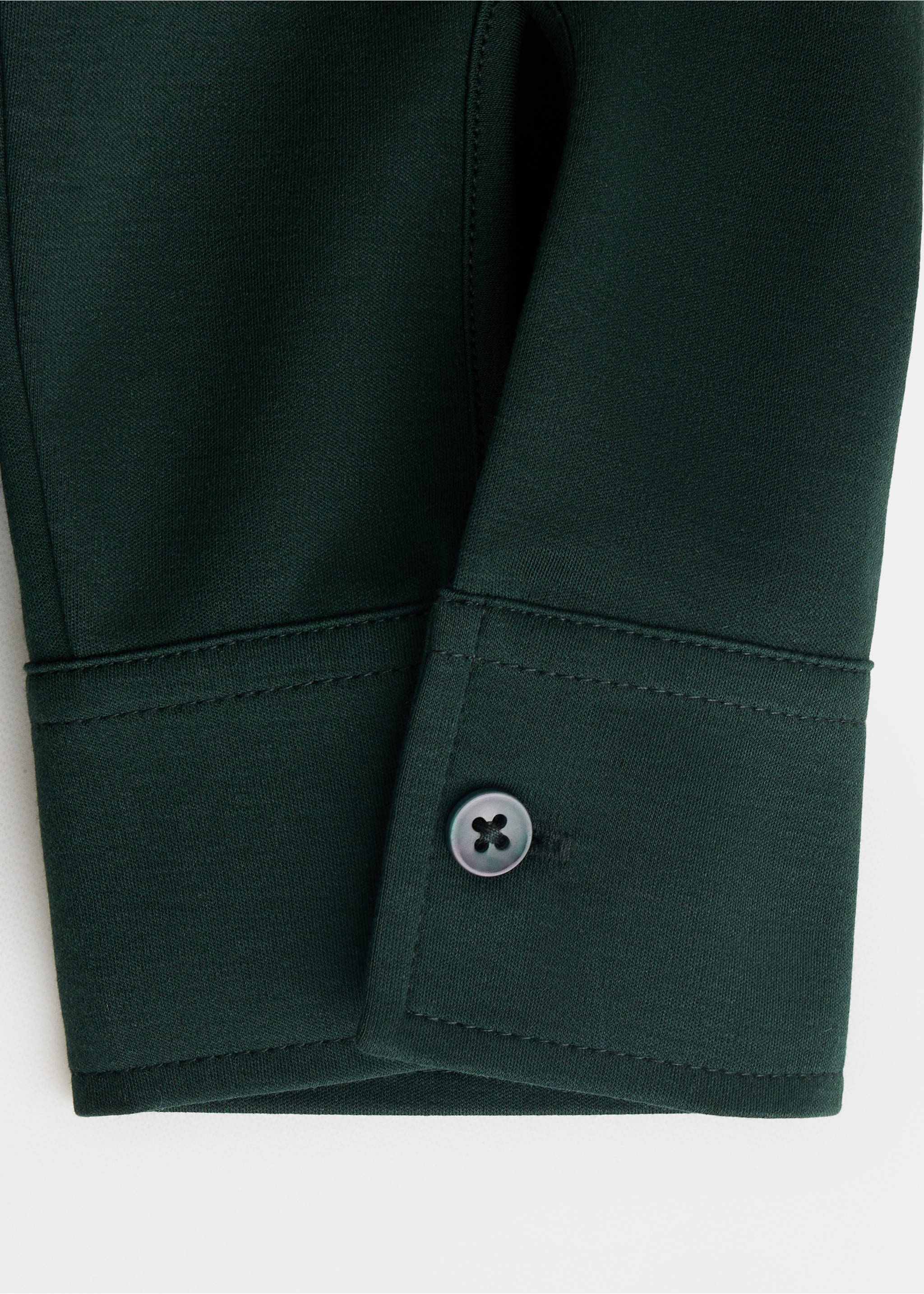 100% cotton polo shirt with contrasting detail - Details of the article 0, Dark Green. Ref: 37095997-00.
