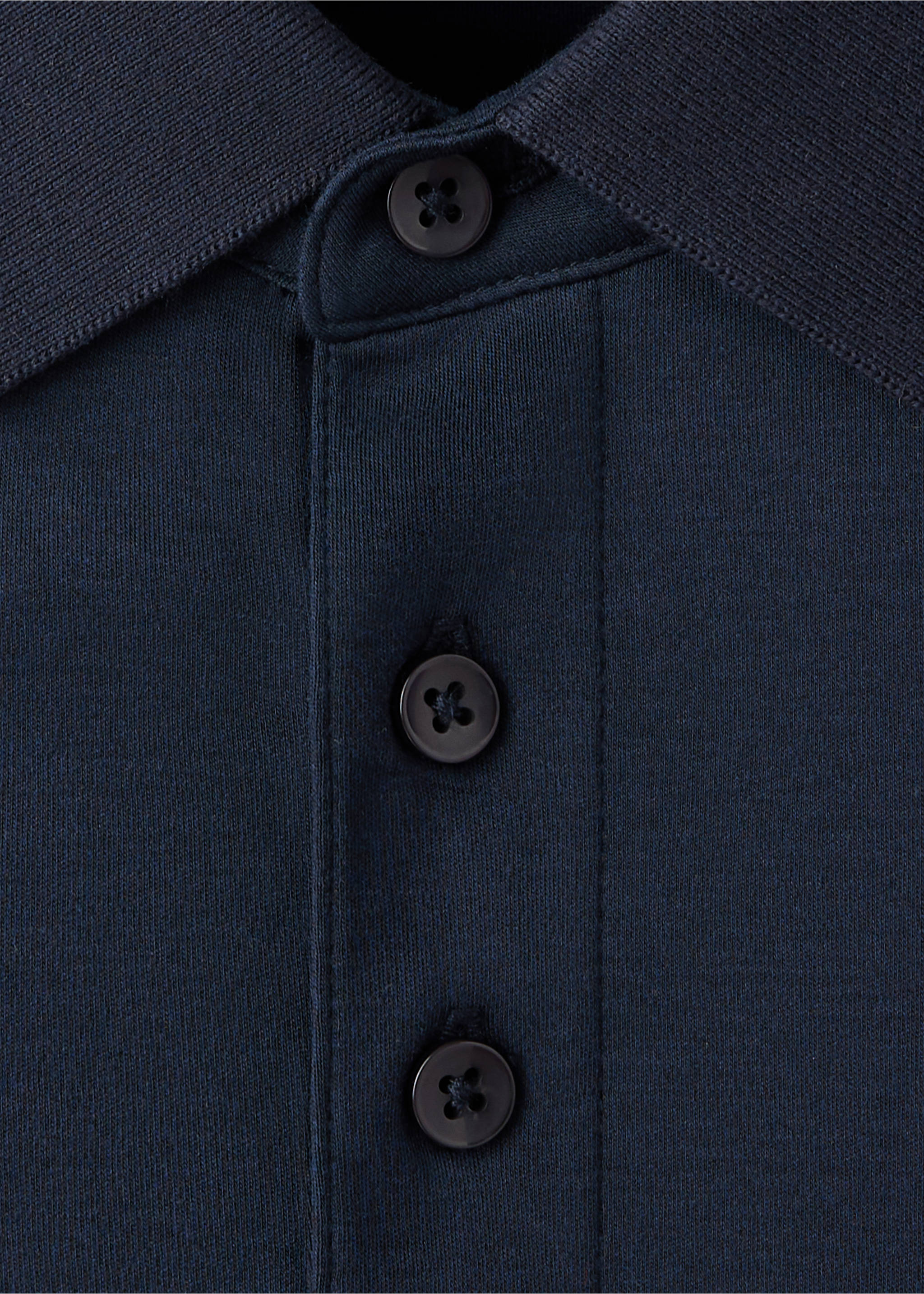 100% cotton polo shirt with contrasting detail - Details of the article 8, Navy. Ref: 37095997-00.